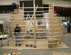 Formed tube for elephant sculpture