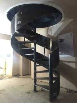 Round Mild Steel Spiral Staircase